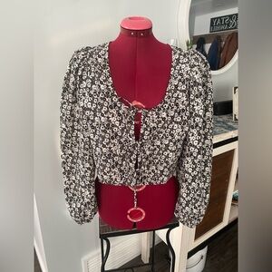 Levi's Black and White Floral Top